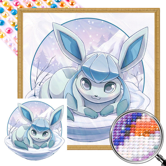 Ice Eevee - Full AB Round Drill Diamond Painting 30*30CM