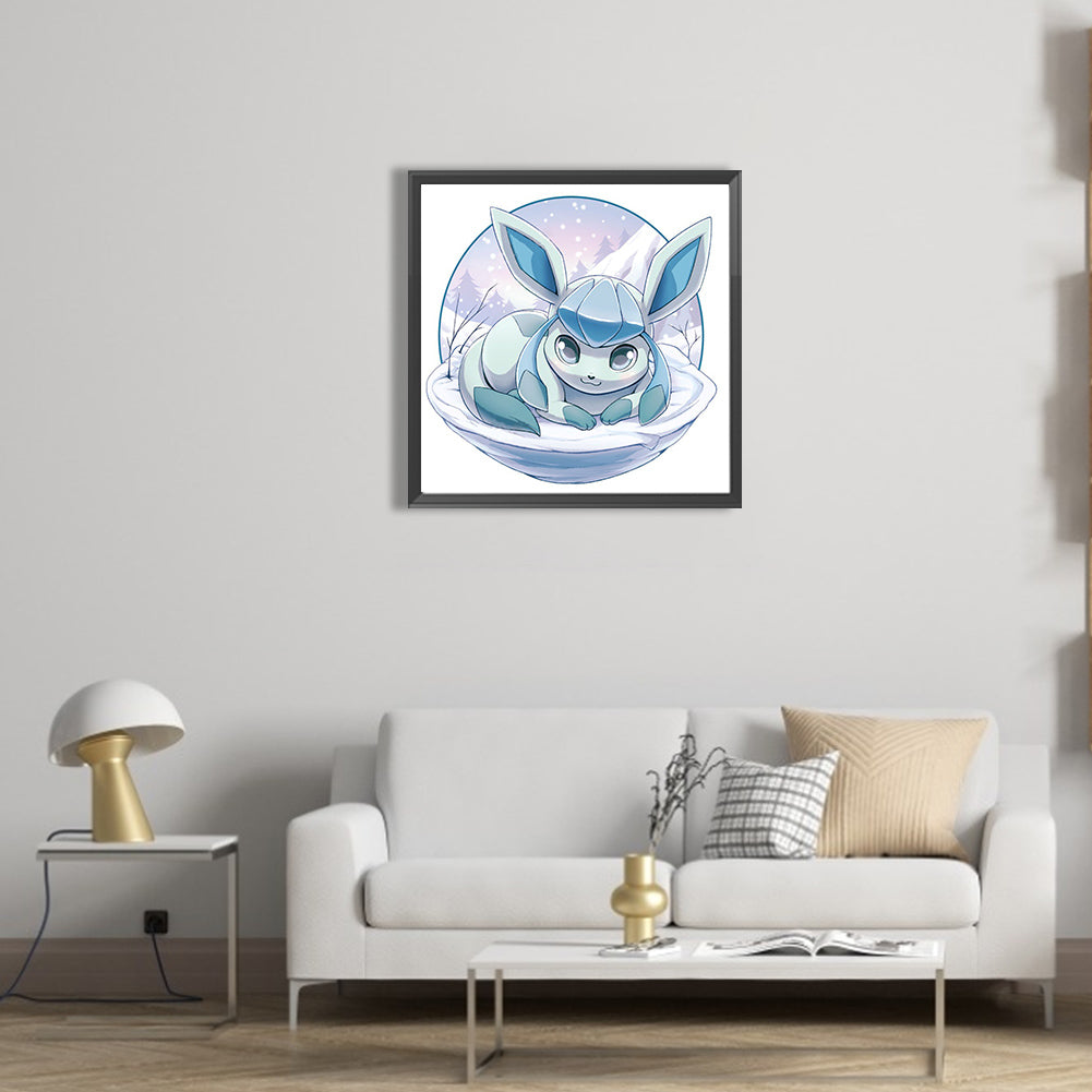 Ice Eevee - Full AB Round Drill Diamond Painting 30*30CM