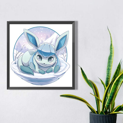 Ice Eevee - Full AB Round Drill Diamond Painting 30*30CM