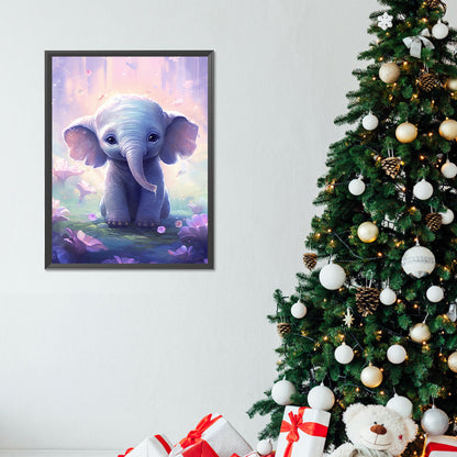 Garden Elephant - Full Round Drill Diamond Painting 30*40CM