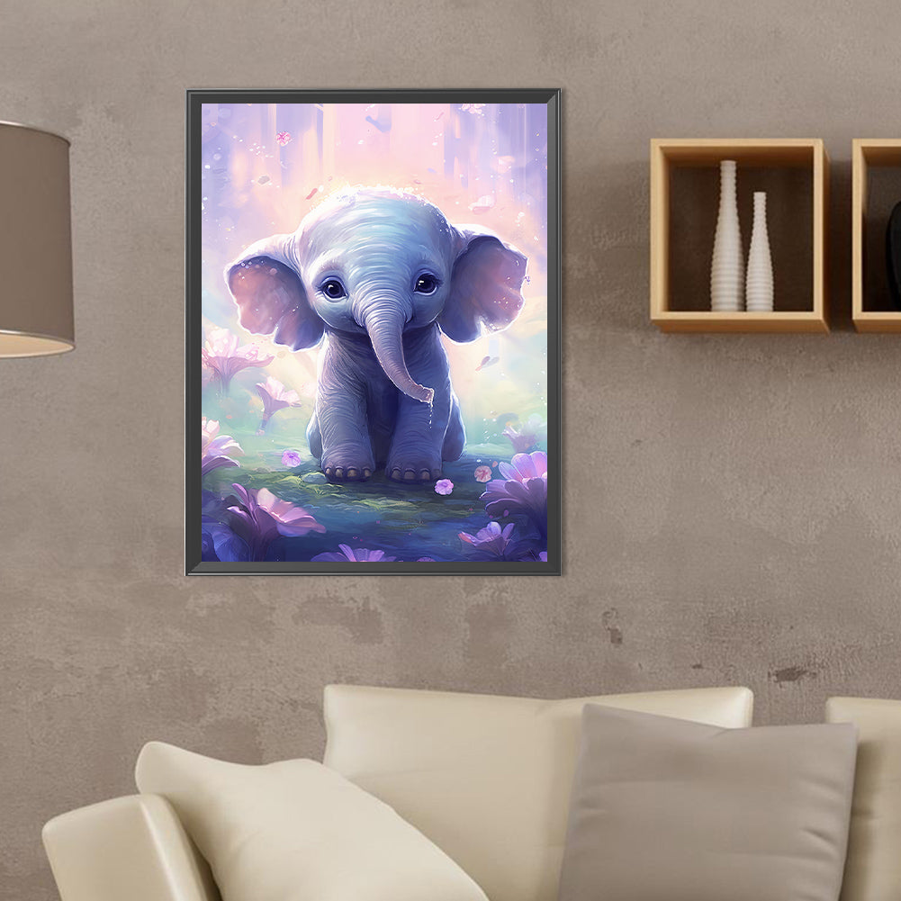 Garden Elephant - Full Round Drill Diamond Painting 30*40CM