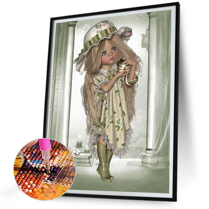 Big Eyed Doll - Full Round Drill Diamond Painting 30*40CM