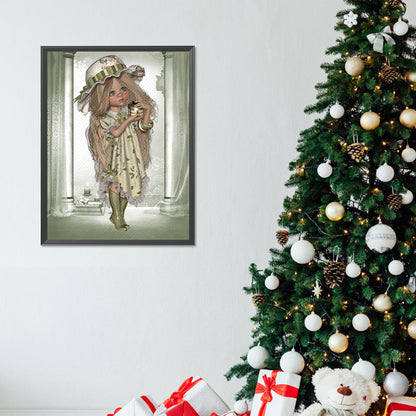 Big Eyed Doll - Full Round Drill Diamond Painting 30*40CM