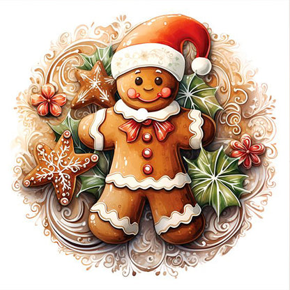 Christmas Cookie Man - Full Round Drill Diamond Painting 50*50CM