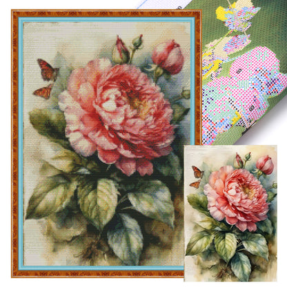 Retro Poster - Flowers - 11CT Stamped Cross Stitch 40*60CM(Joy Sunday)