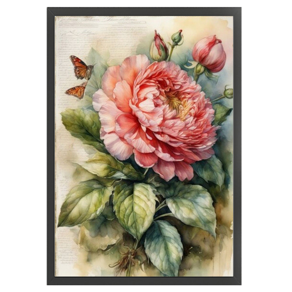 Retro Poster - Flowers - 11CT Stamped Cross Stitch 40*60CM(Joy Sunday)