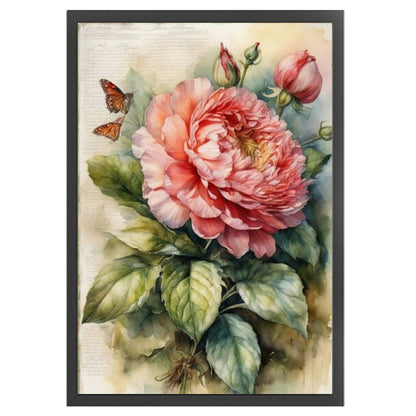 Retro Poster - Flowers - 11CT Stamped Cross Stitch 40*60CM(Joy Sunday)