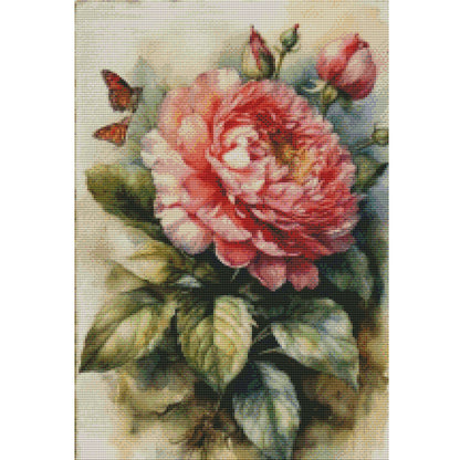 Retro Poster - Flowers - 11CT Stamped Cross Stitch 40*60CM(Joy Sunday)