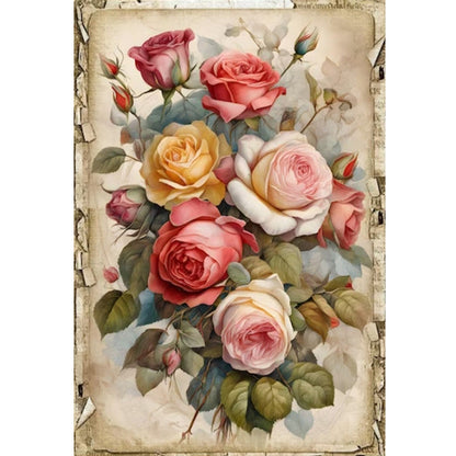 Retro Poster - Flowers - 11CT Stamped Cross Stitch 40*60CM(Joy Sunday)