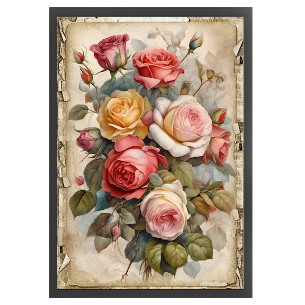 Retro Poster - Flowers - 11CT Stamped Cross Stitch 40*60CM(Joy Sunday)