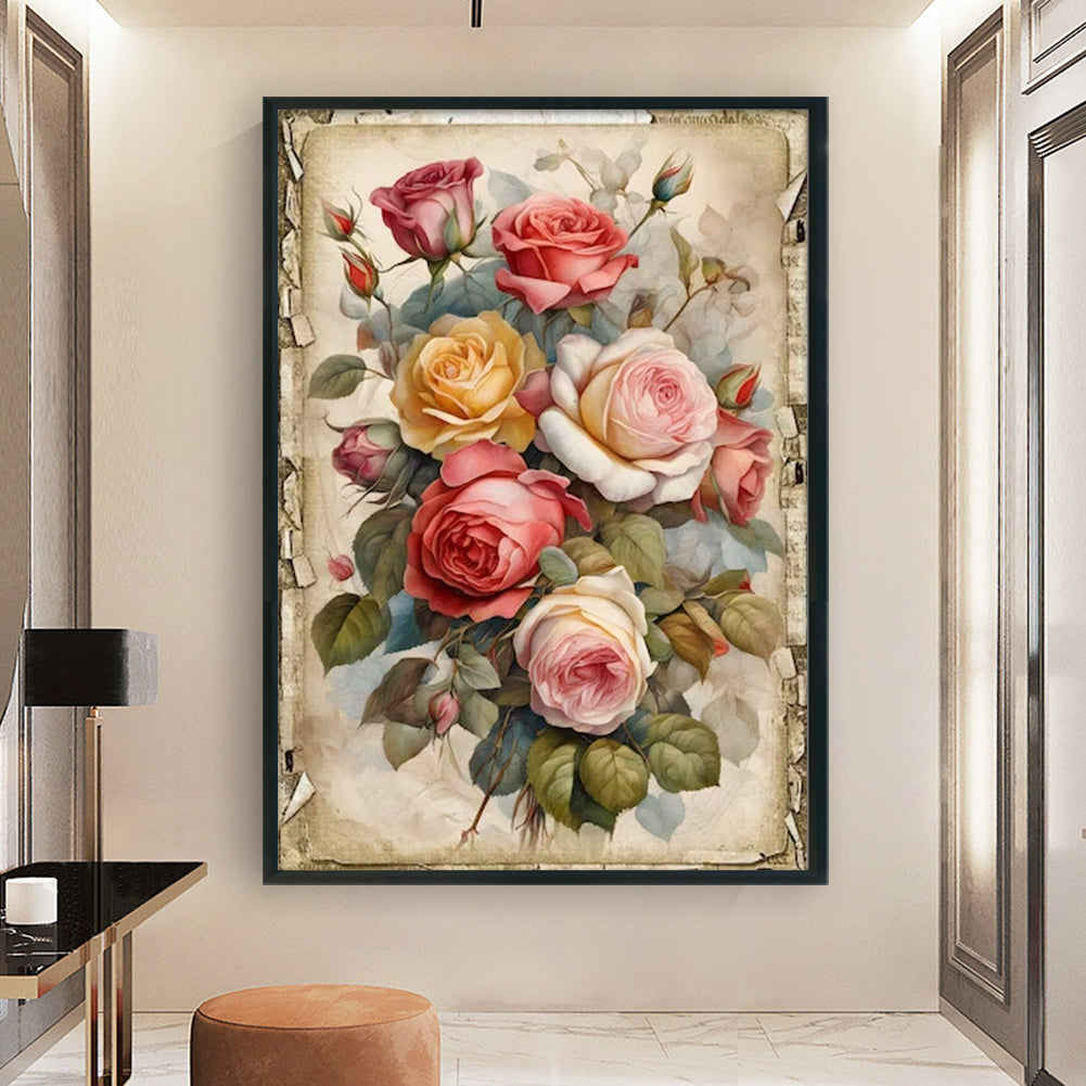 Retro Poster - Flowers - 11CT Stamped Cross Stitch 40*60CM(Joy Sunday)