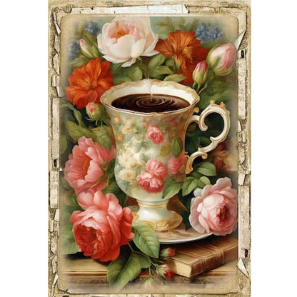 Retro Poster - Flowers - 11CT Stamped Cross Stitch 40*60CM(Joy Sunday)