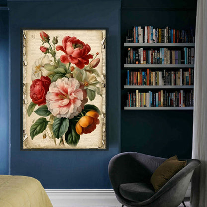 Retro Poster - Flowers - 11CT Stamped Cross Stitch 40*60CM(Joy Sunday)