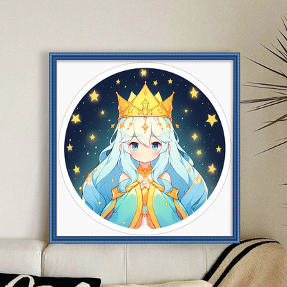 Cute Princess - 14CT Stamped Cross Stitch 50*50CM(Joy Sunday)