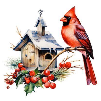 Cardinal On The Branch - Full Round Drill Diamond Painting 40*40CM