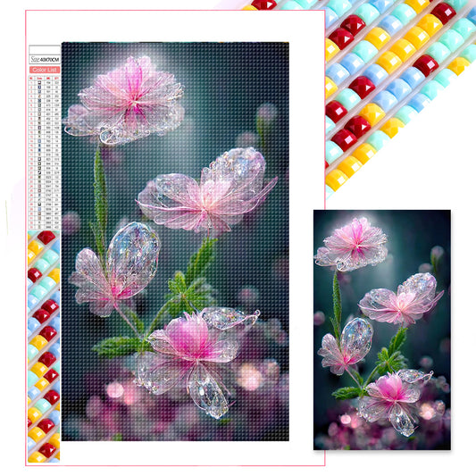 Crystal Clear Flowers - Full Square Drill Diamond Painting 40*70CM