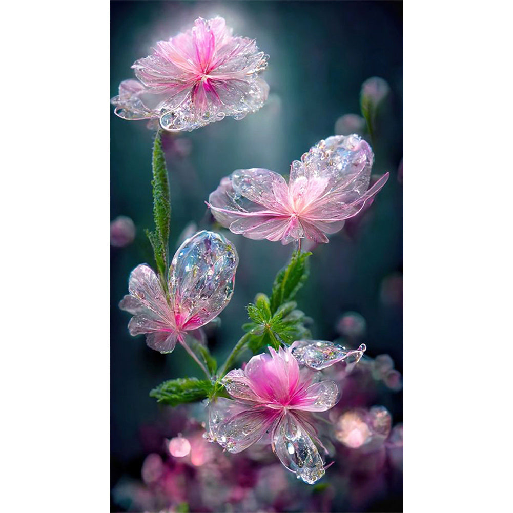 Crystal Clear Flowers - Full Square Drill Diamond Painting 40*70CM