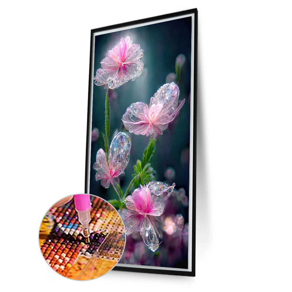 Crystal Clear Flowers - Full Square Drill Diamond Painting 40*70CM