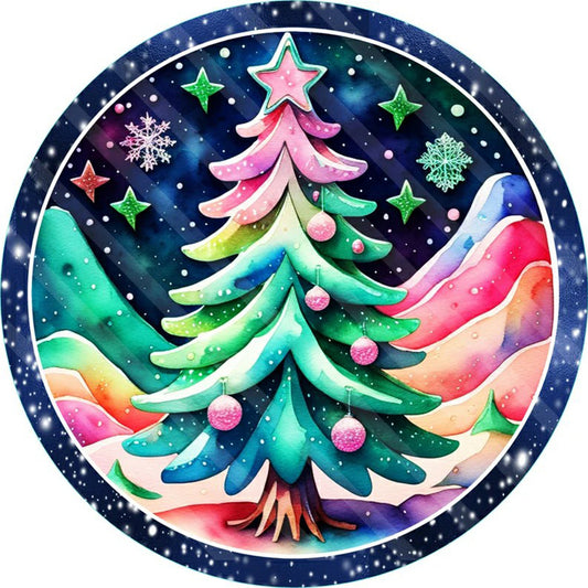 Christmas Tree - Full Round Drill Diamond Painting 30*30CM