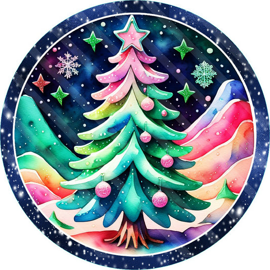 Christmas Tree - Full Round Drill Diamond Painting 30*30CM