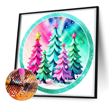 Christmas Tree - Full Round Drill Diamond Painting 30*30CM