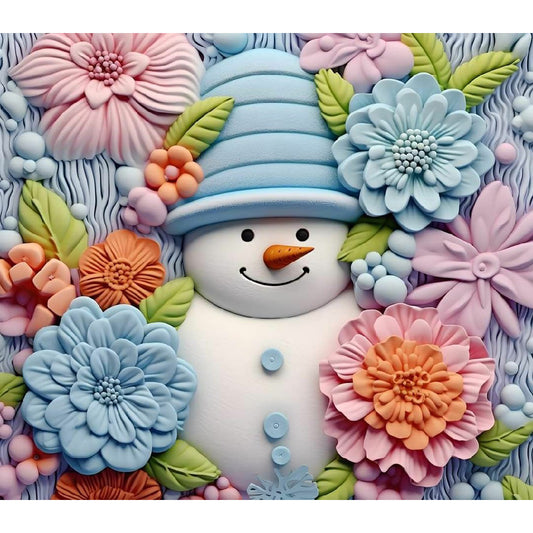 3D Textured Snowman - Full Round Drill Diamond Painting 40*35CM