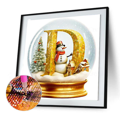 Crystal Ball Letter D - Full Round Drill Diamond Painting 50*50CM