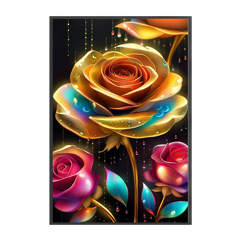 Rose Flower - 11CT Stamped Cross Stitch 40*65CM(Joy Sunday)