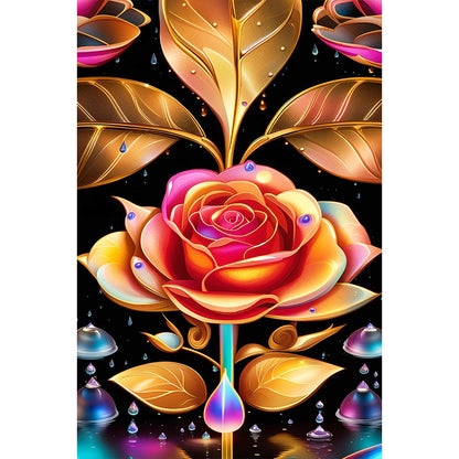 Rose Flower - 11CT Stamped Cross Stitch 40*65CM(Joy Sunday)