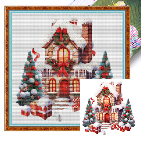 Christmas Igloo - 11CT Stamped Cross Stitch 50*50CM(Joy Sunday)