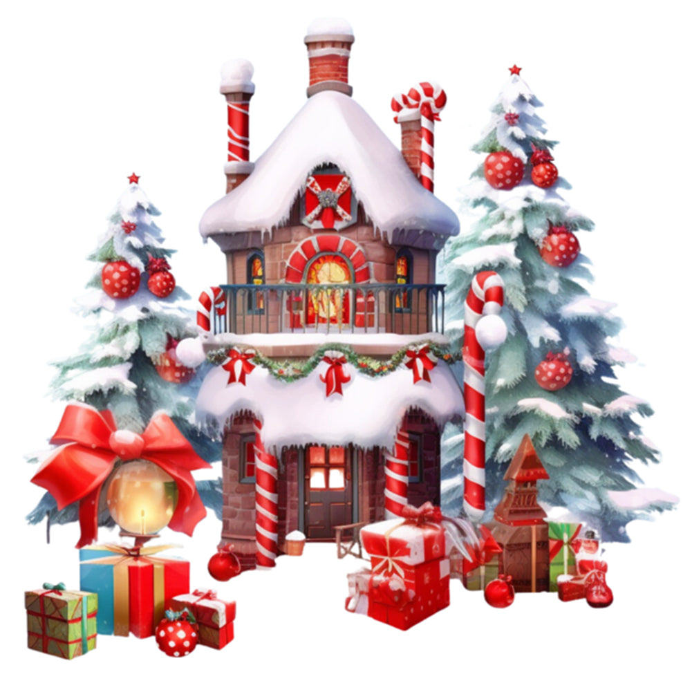 Christmas Igloo - 11CT Stamped Cross Stitch 50*50CM(Joy Sunday)