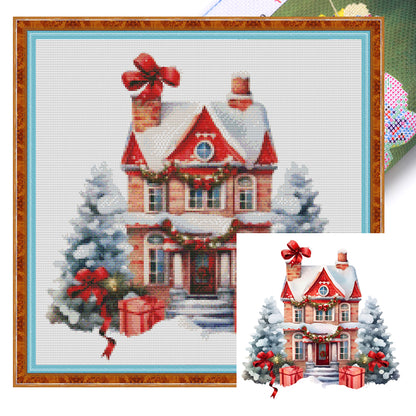 Christmas Igloo - 11CT Stamped Cross Stitch 50*50CM(Joy Sunday)