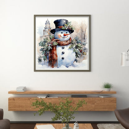 Snowman - 11CT Stamped Cross Stitch 50*50CM(Joy Sunday)