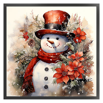 Snowman - 11CT Stamped Cross Stitch 50*50CM(Joy Sunday)