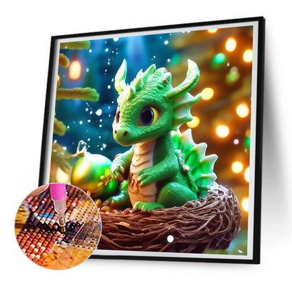 Dragon Sitting In Nest - Full Round Drill Diamond Painting 30*30CM
