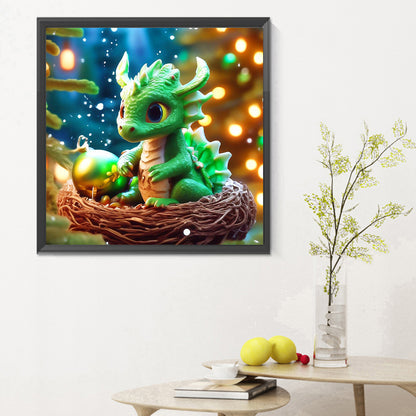 Dragon Sitting In Nest - Full Round Drill Diamond Painting 30*30CM