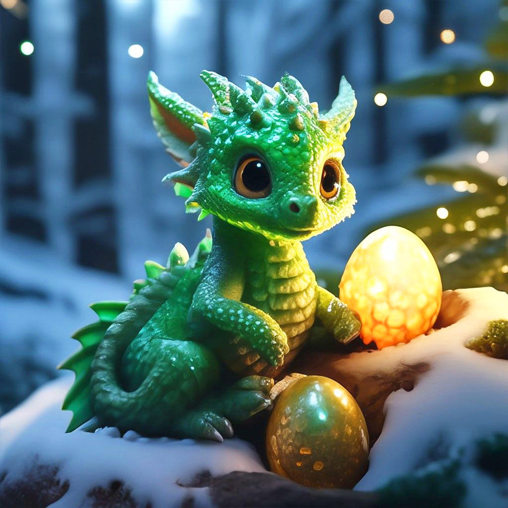 The Dragon That Protects The Light - Full Round Drill Diamond Painting 30*30CM