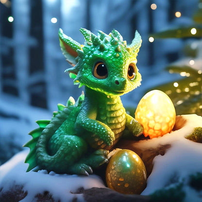 The Dragon That Protects The Light - Full Round Drill Diamond Painting 30*30CM