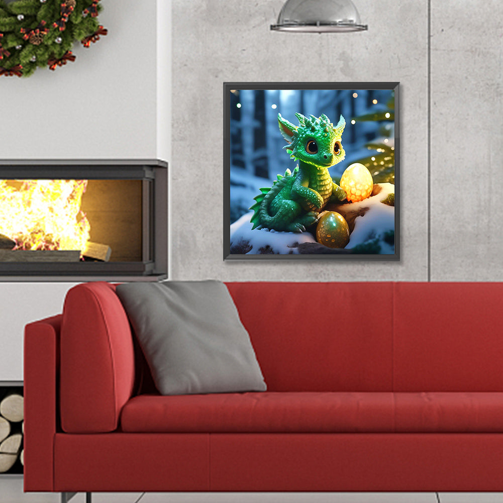 The Dragon That Protects The Light - Full Round Drill Diamond Painting 30*30CM