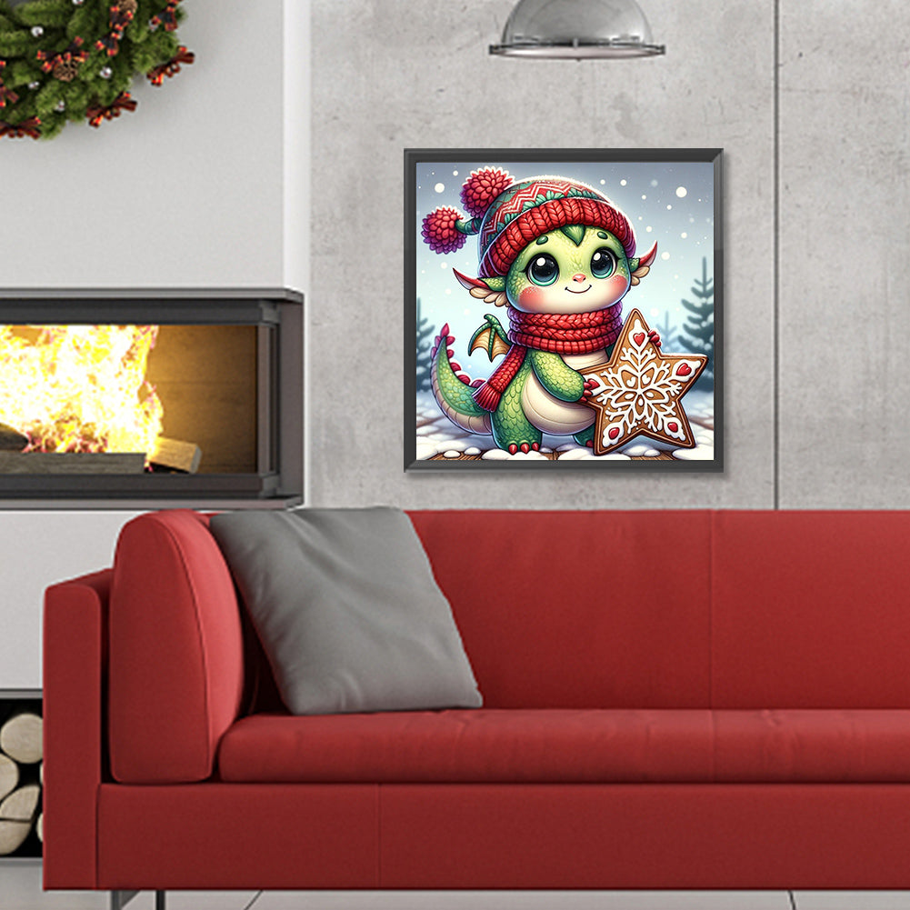 Dragon On The Snow - Full Round Drill Diamond Painting 30*30CM