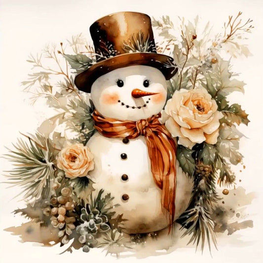 Ceremonial Snowman - Full Round Drill Diamond Painting 30*30CM