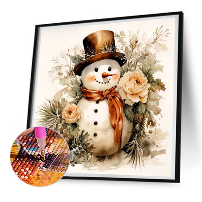 Ceremonial Snowman - Full Round Drill Diamond Painting 30*30CM