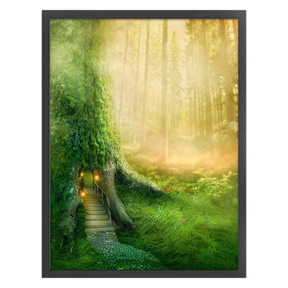 Tree House - 11CT Stamped Cross Stitch 50*65CM(Joy Sunday)