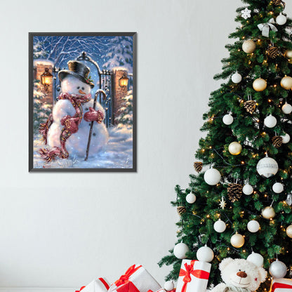 Winter Snowman - Full Round Drill Diamond Painting 30*40CM