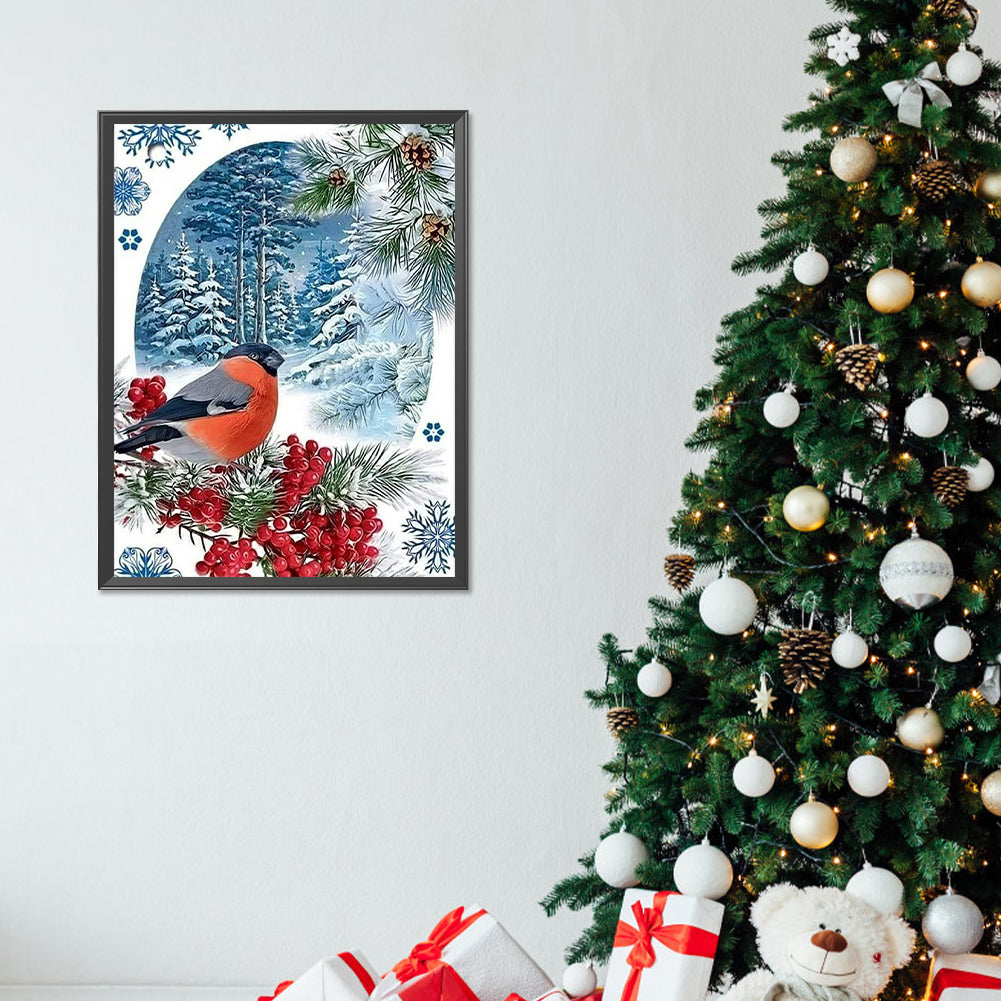 Winter Bird - Full Round Drill Diamond Painting 30*40CM