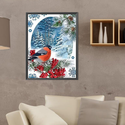 Winter Bird - Full Round Drill Diamond Painting 30*40CM