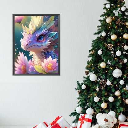 Flowers And Dragons - Full Round Drill Diamond Painting 30*40CM