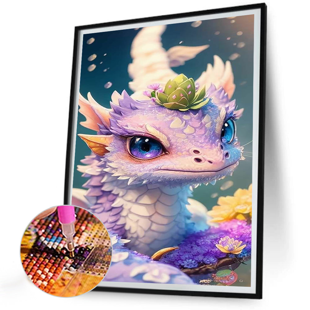 Flowers And Dragons - Full Round Drill Diamond Painting 30*40CM