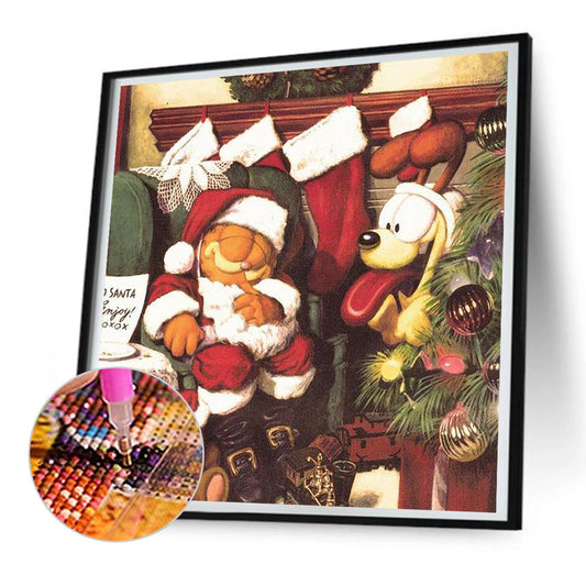 Garfield And Odie - Full Round Drill Diamond Painting 30*30CM