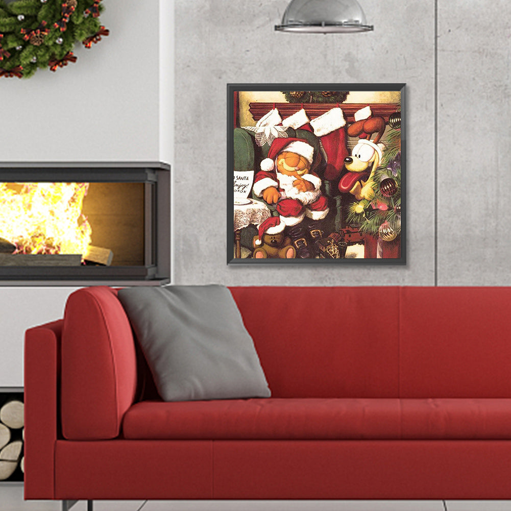 Garfield And Odie - Full Round Drill Diamond Painting 30*30CM